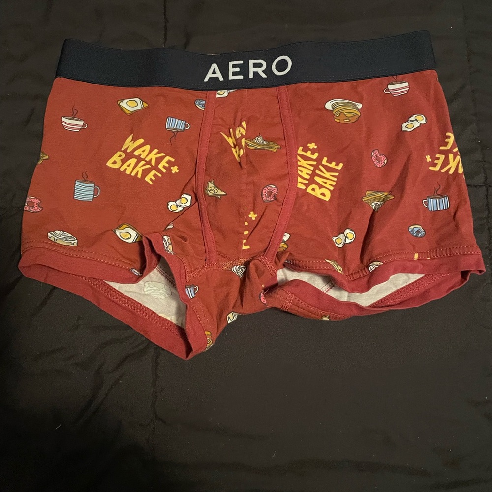 Aeropostale Breakfast Print Boxers - Reddish Brown